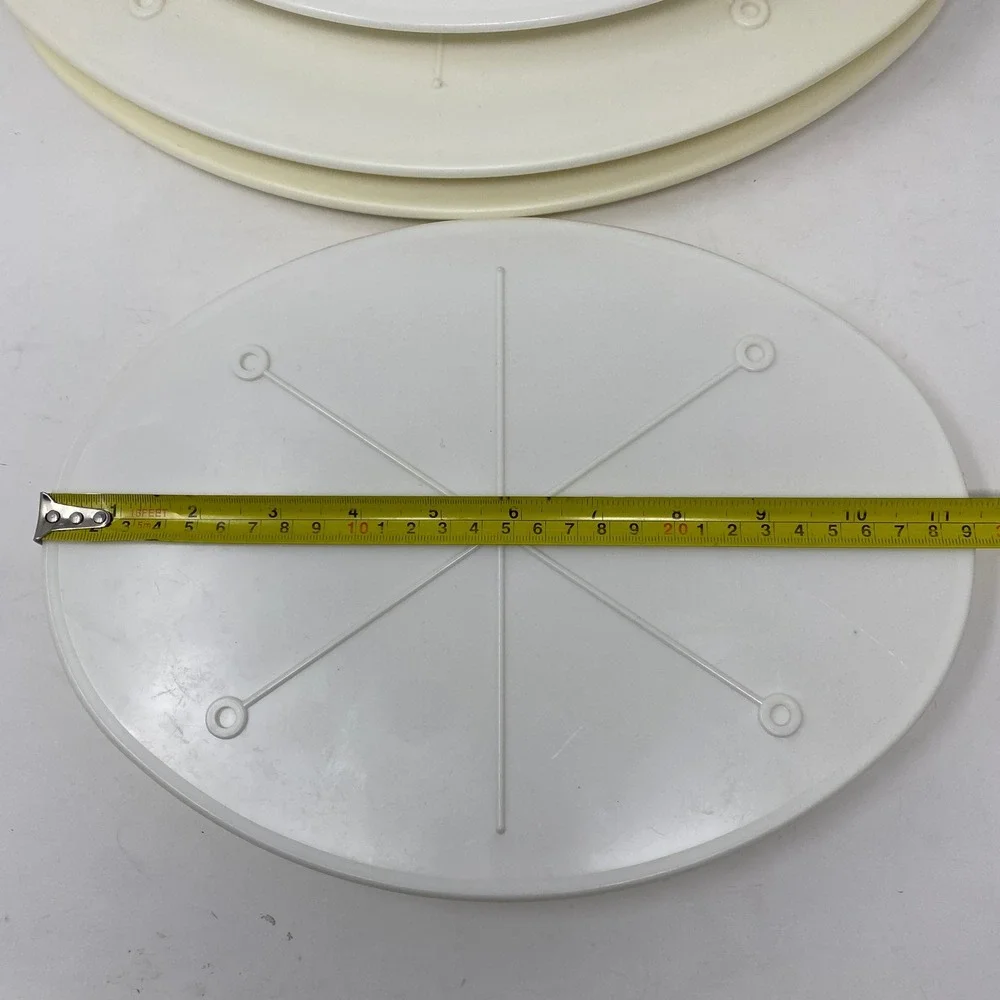 Vintage Wilton 6pc Oval Wedding Cake Separator Plates Stand Professional Baker